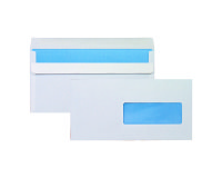 Enveloppe Bruneau 80 g/m² blanche avec patte autocollante - Boîte de 500