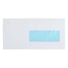 Box of 500 envelopes 114 x 229 mm - gummed - with window 40 x 110 mm