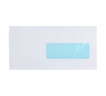 Doos van 500 enveloppen 114 x 229 mm - gegomde flap - met venster 40 x 110 mm