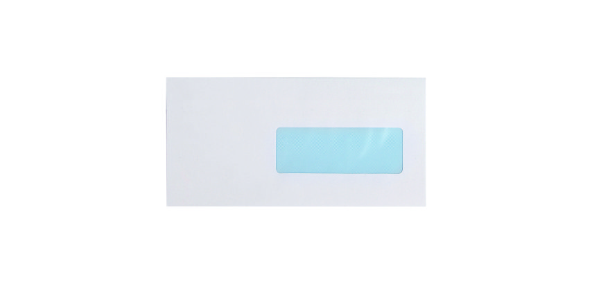 Umschlag 114 x 229 mm Bruneau 80 g - Gummizunge mit weißem Fenster - Packung mit 500