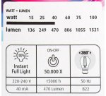 Ampoule LED Mini Globe Culot Baionnette - B22 40W