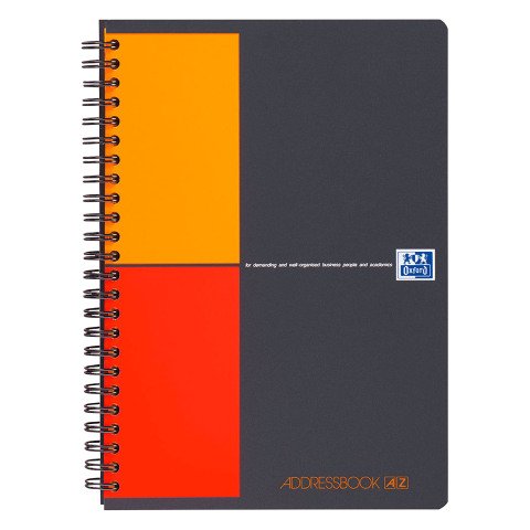 Directorio alfabético espiral Oxford International AddressBook 14,8 x 21 cm preimpreso 144 páginas