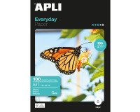 Papel Foto Apli Everyday brillante para impresora inkjet A4 180 g Caja de 100