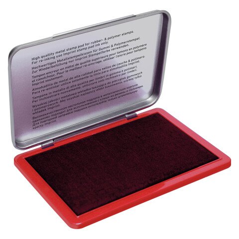 Tampon Imprint de tinta 7 x 11 cm para para sellos Rojo