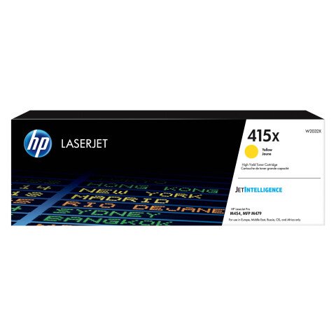 Tóner de color Amarillo Alto rendimiento HP 415X para impresora láser