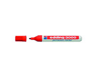 Marqueur Edding 3000 pointe ogive trait 1 à 5 mm - rouge