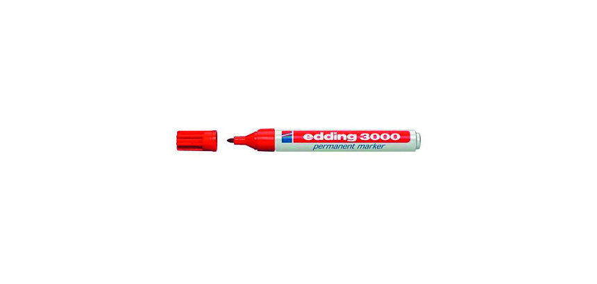 Marqueur Edding 3000 pointe ogive trait 1 à 5 mm