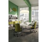 Chaise de bureau SAVINO - dossier bas tissu