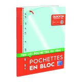 Pochette perforée Quick'in Oxford A4 polypropylène 5/100e - Boîte de 60