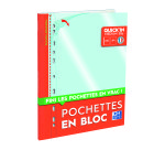 Pochette perforée Quick'in Oxford A4 polypropylène 5/100e - Bloc de 60