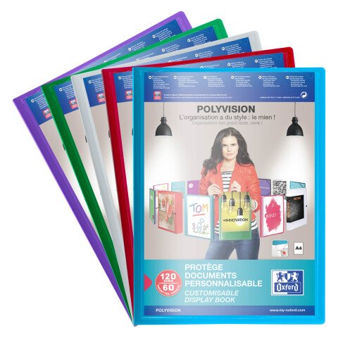 Carpeta de fundas personalizable Polyvision Oxford de 60 fundas- 120 vistas