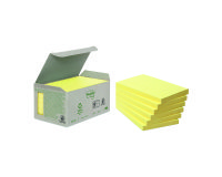 Notas reposicionables amarillas recicladas Post-It en torre distribuidora - bloc de 100 hojas