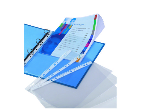 Boîte De 100 Pochettes Perforées A4 – Polypropylène 7/100e Lisse Transparent – Maxiburo