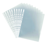 10 perforated sleeves Elba A4 large capacity smooth polypropylene 9/100e