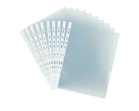 10 perforated sleeves Elba A4 large capacity smooth polypropylene 9/100e