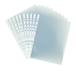 10 perforated sleeves Elba A4 large capacity smooth polypropylene 9/100e
