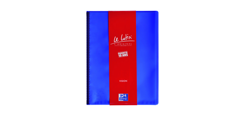 Protège-documents translucides A4 20 pochettes Le Lutin Vision Oxford couleurs assorties