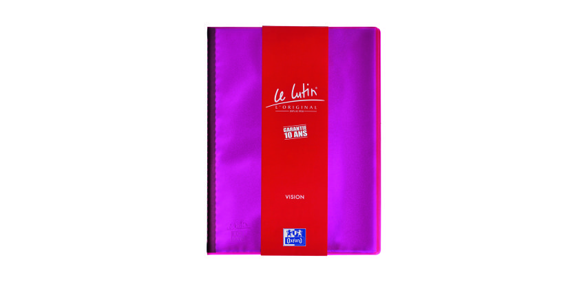 Protège-documents translucides A4 30 pochettes Le Lutin Vision Oxford - couleurs assorties
