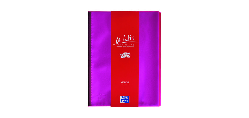 Protège-documents translucides A4 30 pochettes Le Lutin Vision Oxford - couleurs assorties