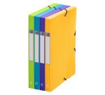 Chemise box Oxford Memphis plastique 24x32 cm dos 2,5 cm - couleurs mode assorties