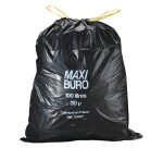 Sacs poubelle 100 litres liens coulissants Maxiburo - Carton de 200
