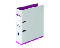 Plastic lever arch file Elba My Colour A4 back 8 cm white interior assorted colours.