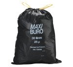 Sacs poubelle 30 litres liens coulissants Maxiburo - Carton de 200