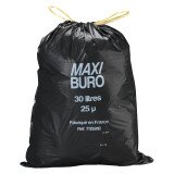 Sacs poubelle 30 litres liens coulissants Maxiburo - Carton de 200