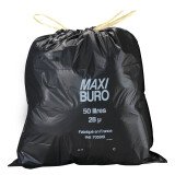 Sacs poubelle 50 litres liens coulissants Maxiburo - Carton de 200