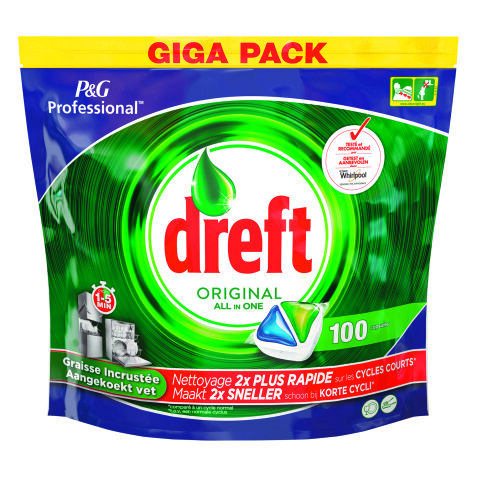 Box of 100 tablets for dishes Dreft Regular