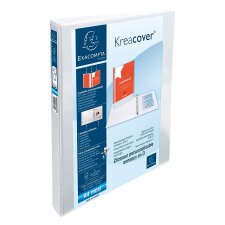 Classeur 2 anneaux plastifié Exacompta KREACOVER® personnalisable A4+ - Dos 3,8 cm blanc