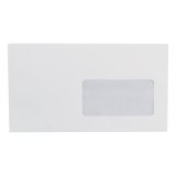 Box of 500 envelopes Clairefontaine 114 x 229 mm 80 g with window 40 x 100 mm