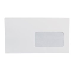 Packung 500 Briefumschläge Clairefontaine 114 x 229 mm 80 g mit Adressfenster 40 x 100 mm
