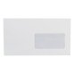 Doos van 500 enveloppen Clairefontaine 114 x 229 mm 80 g met venster 40 x 100 mm