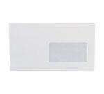 Boîte de 500 enveloppes Clairefontaine 114 x 229 mm 80 g avec fenêtre 40 x 100 mm