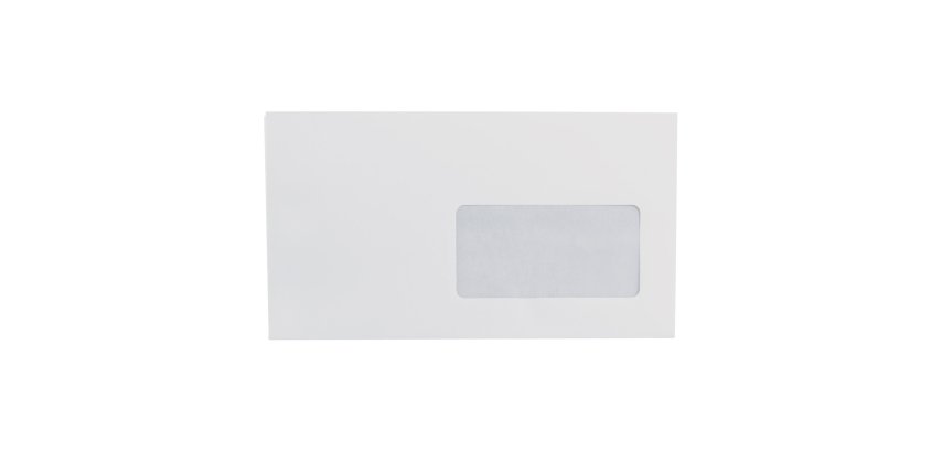 Packung 500 Briefumschläge Clairefontaine 114 x 229 mm 80 g mit Adressfenster 40 x 100 mm