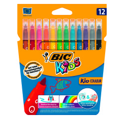 Feutres bic Kid Couleur - Etui de 12 feutres