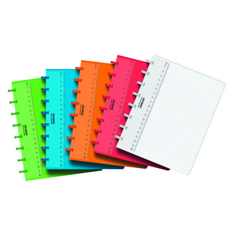 Cahiers Adoc colorlines A5 - quadrillage 4x8 - 144 pages