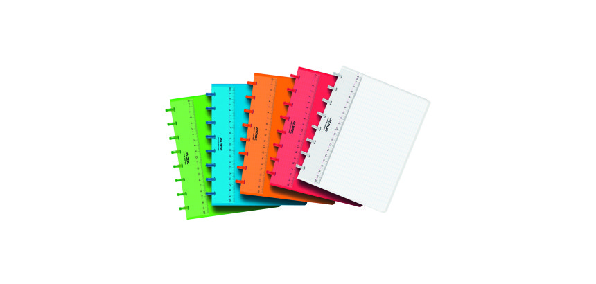 Schriften Adoc colorlines A5 - geruit 4 x 8 - 144 pagina's