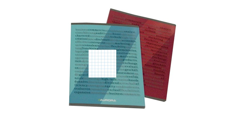 Schrift Aurora A4 210 x 297 mm - geruit - 5 x 5 - 72 pagina's