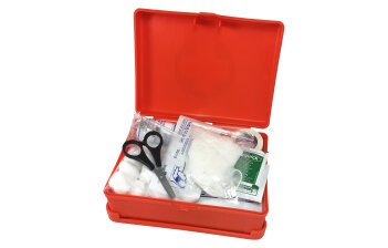 First aid boxes, first aid kits