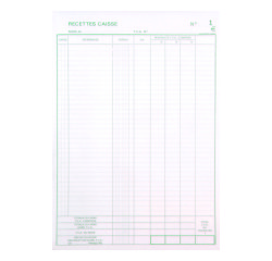 Auto-copying register Exacompta "cash receipt" French 210 x 297 mm 50-2