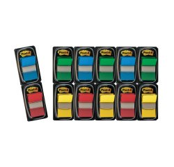 Pack 10 dispensadores marcapáginas anchos reposicionables Post-it + 2 GRATIS 