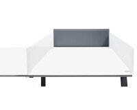 Panneau acoustique gris perle L 120 cm pour bureaux bench - Arch - fixation blanc