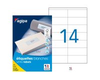 Etiquettes adresses 105 x 42 mm Agipa 119008 - Boîte de 1400