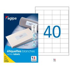 Etiquettes adresses 48,5 x 25,4 mm Agipa 118991 - Boîte de 4000