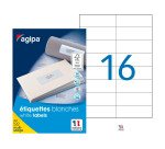 Etiquettes adresses 105 x 37 mm Agipa 119012 - Boîte de 1600