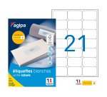 Etiquettes adresses 63,5 x 38,1 mm Agipa 118984 - Boîte de 2100