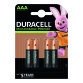 Pile rechargeable AAA-HR3 Duracell Stay charged - Blister de 4 accus