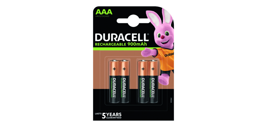 Pile rechargeable AAA-LR3 Duracell Stay charged - Blister de 4 accus